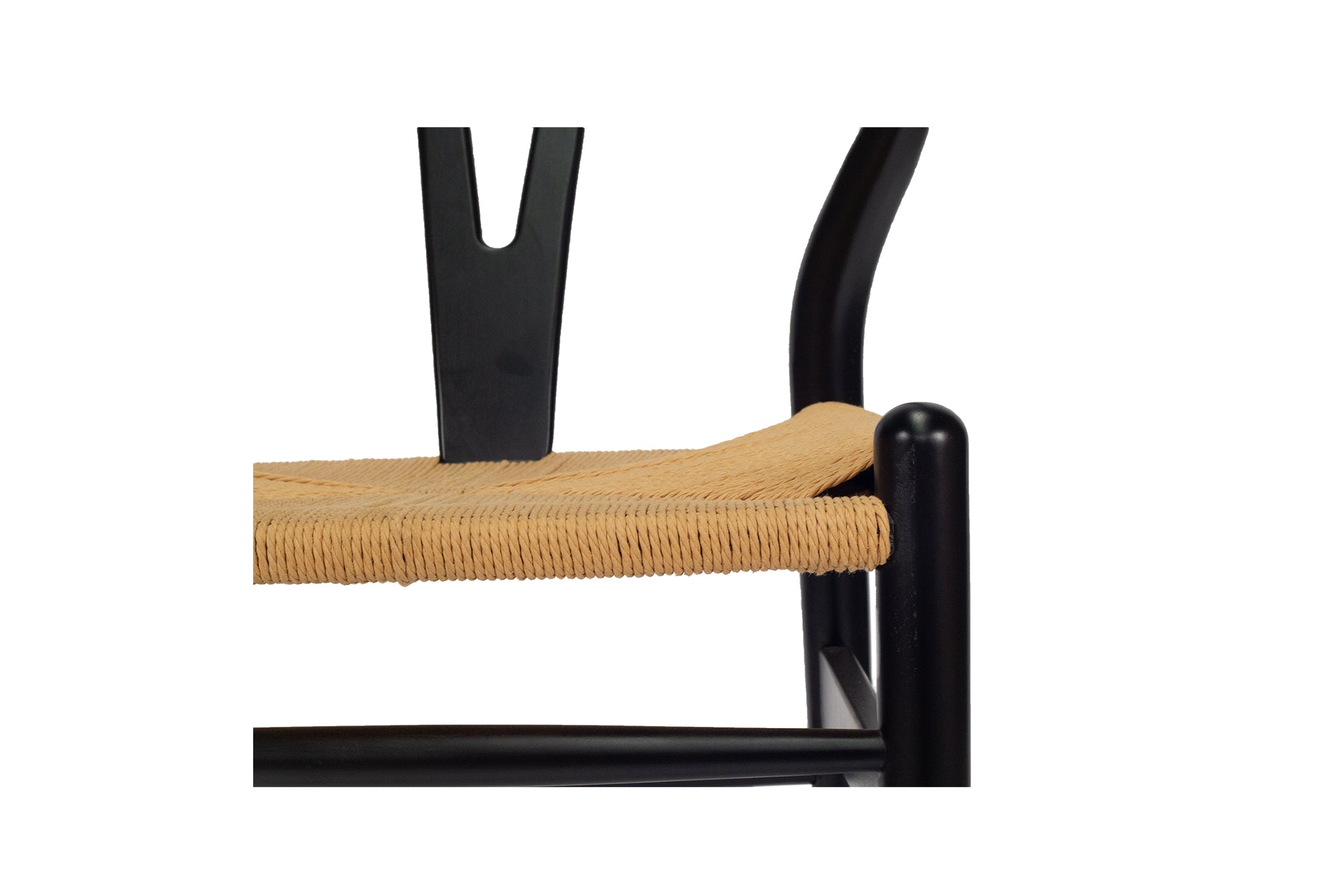 Hans Wegner Wishbone Replica Counter Stool 65cm – Black