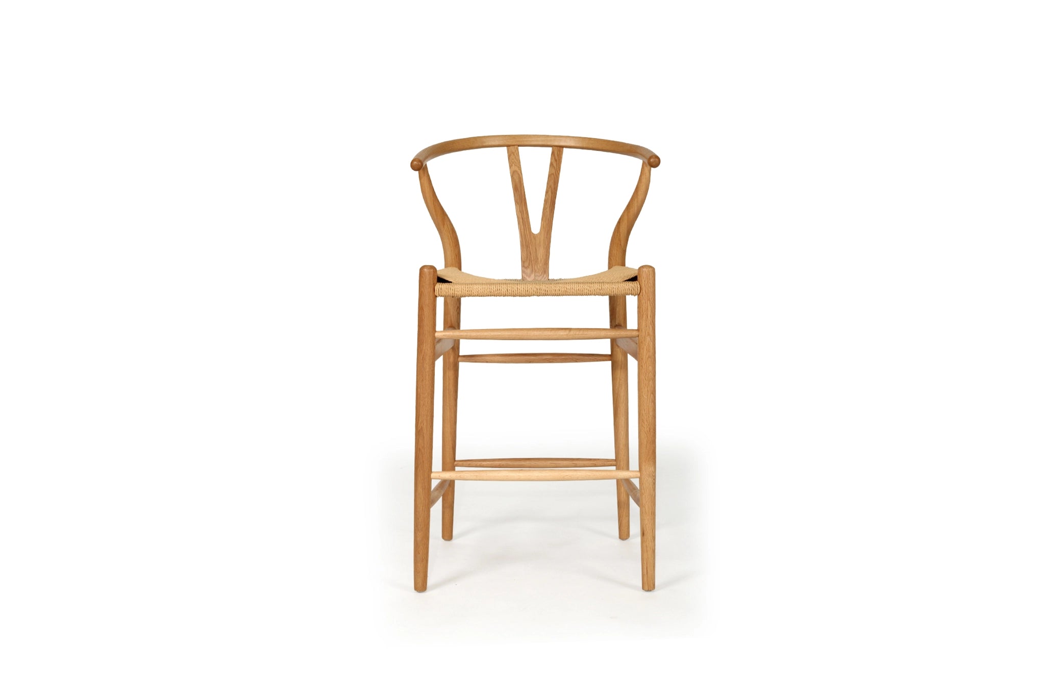 Hans Wegner Wishbone Replica Counter Stool 65cm – Natural Oak