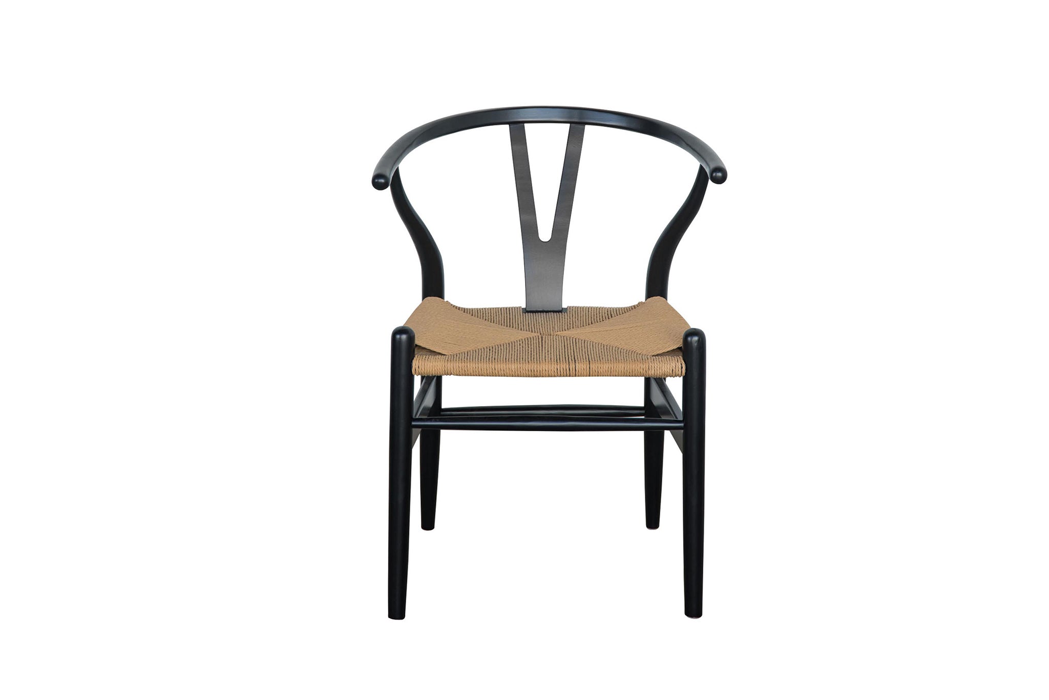 Hans Wegner Wishbone Replica Dining Chair – Black Frame