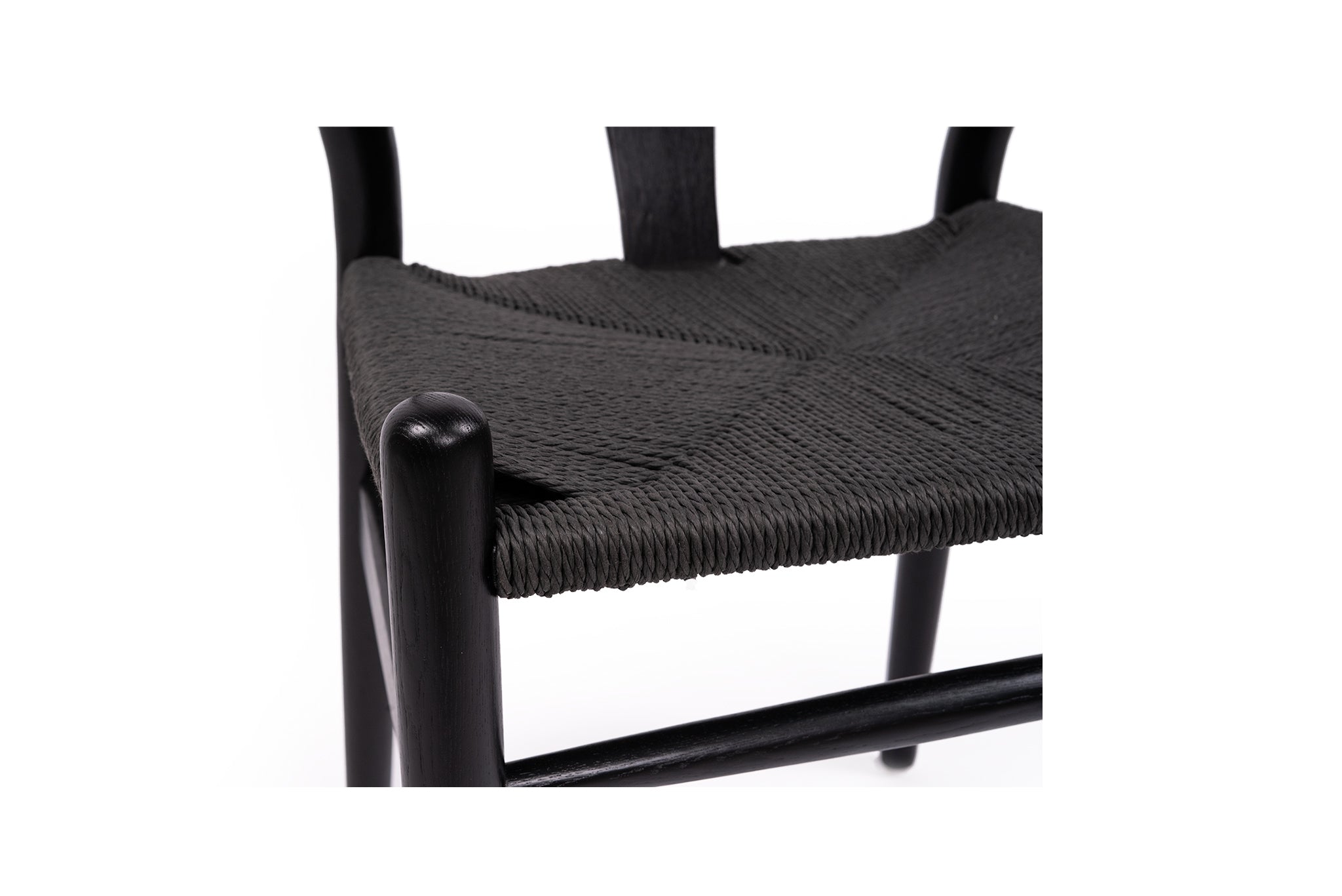 Hans Wegner Wishbone Replica Dining Chair – Black on Black