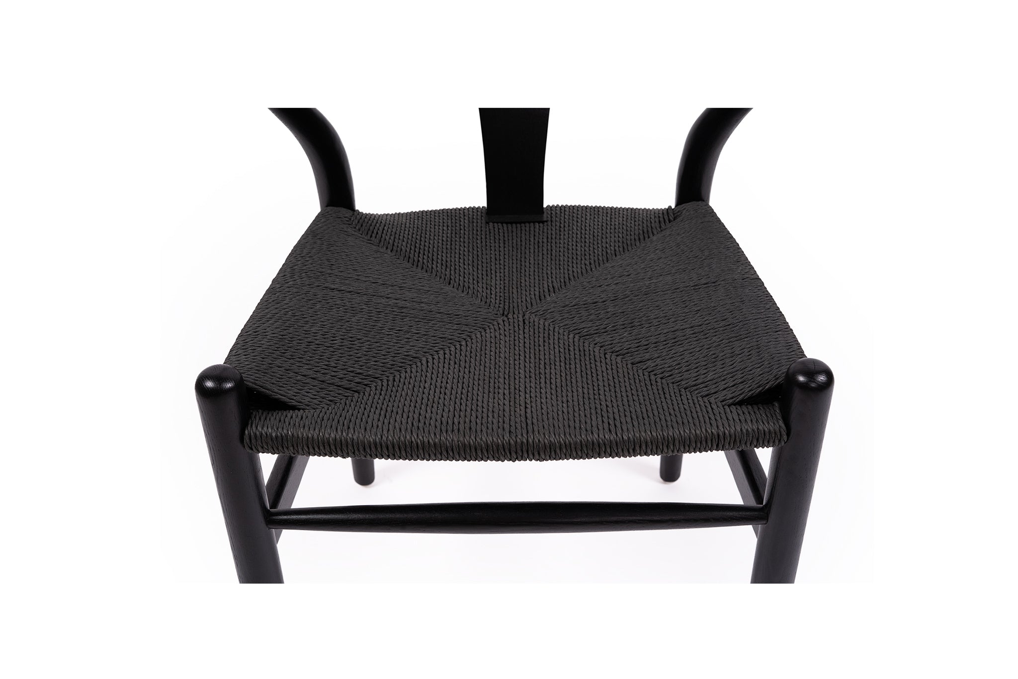 Hans Wegner Wishbone Replica Dining Chair – Black on Black