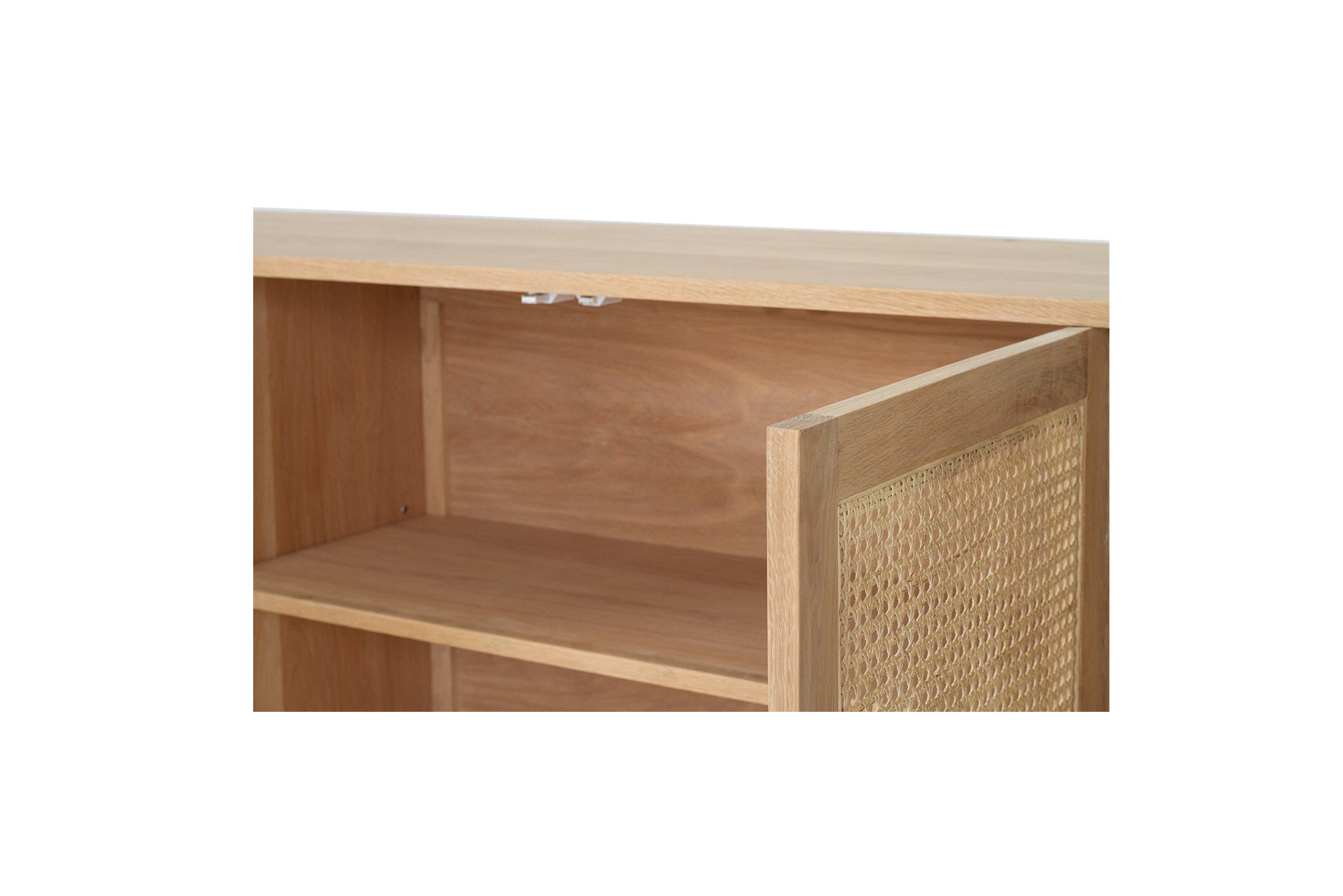 Griffith American Oak 6 Door Sideboard – Rounded End
