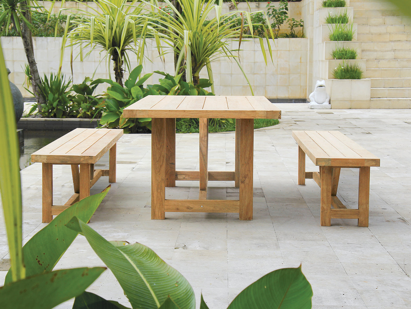Katoomba Reclaimed Teak Outdoor Dining Table – 3m