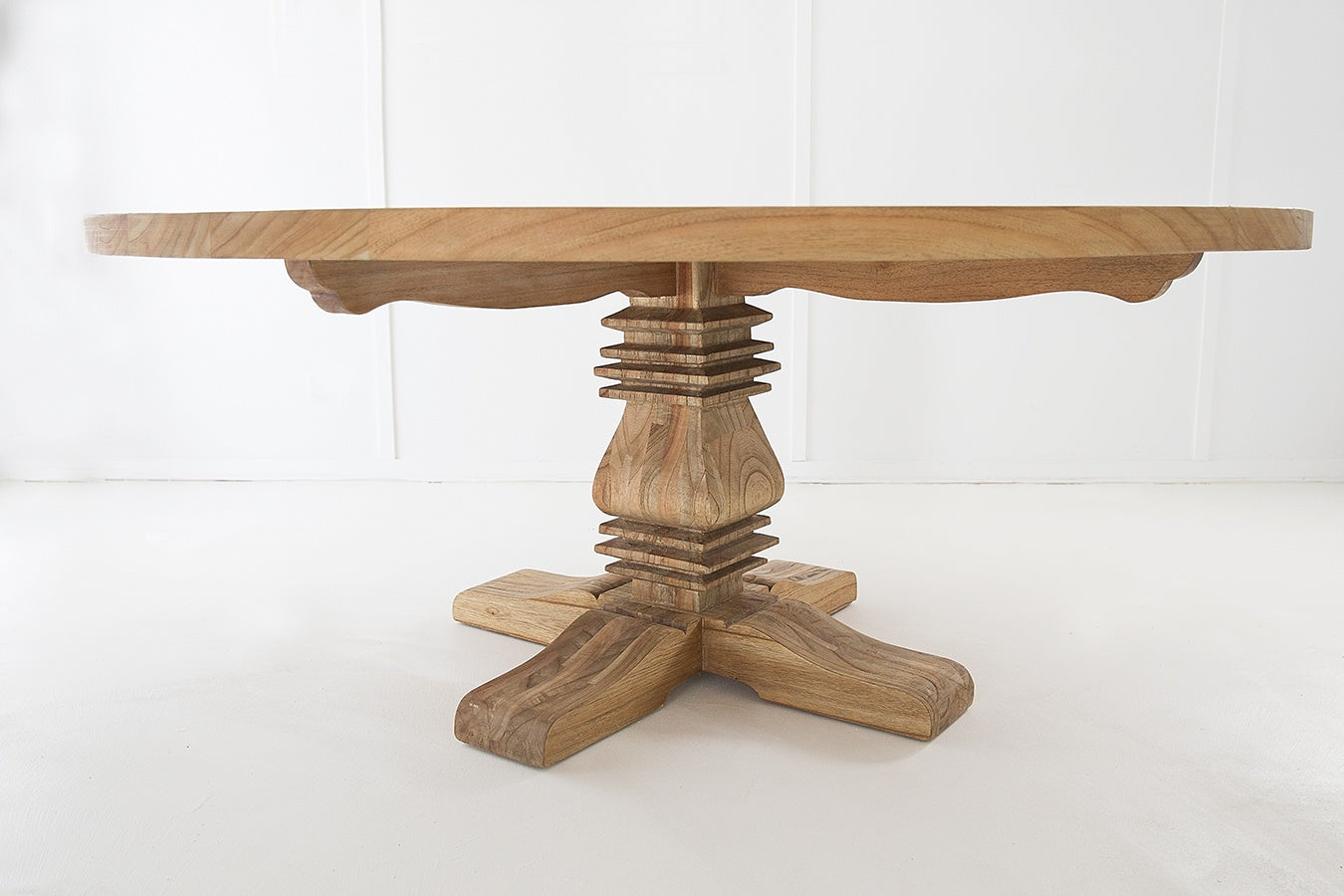 Woollahra Mindi wood Round Pedestal Table