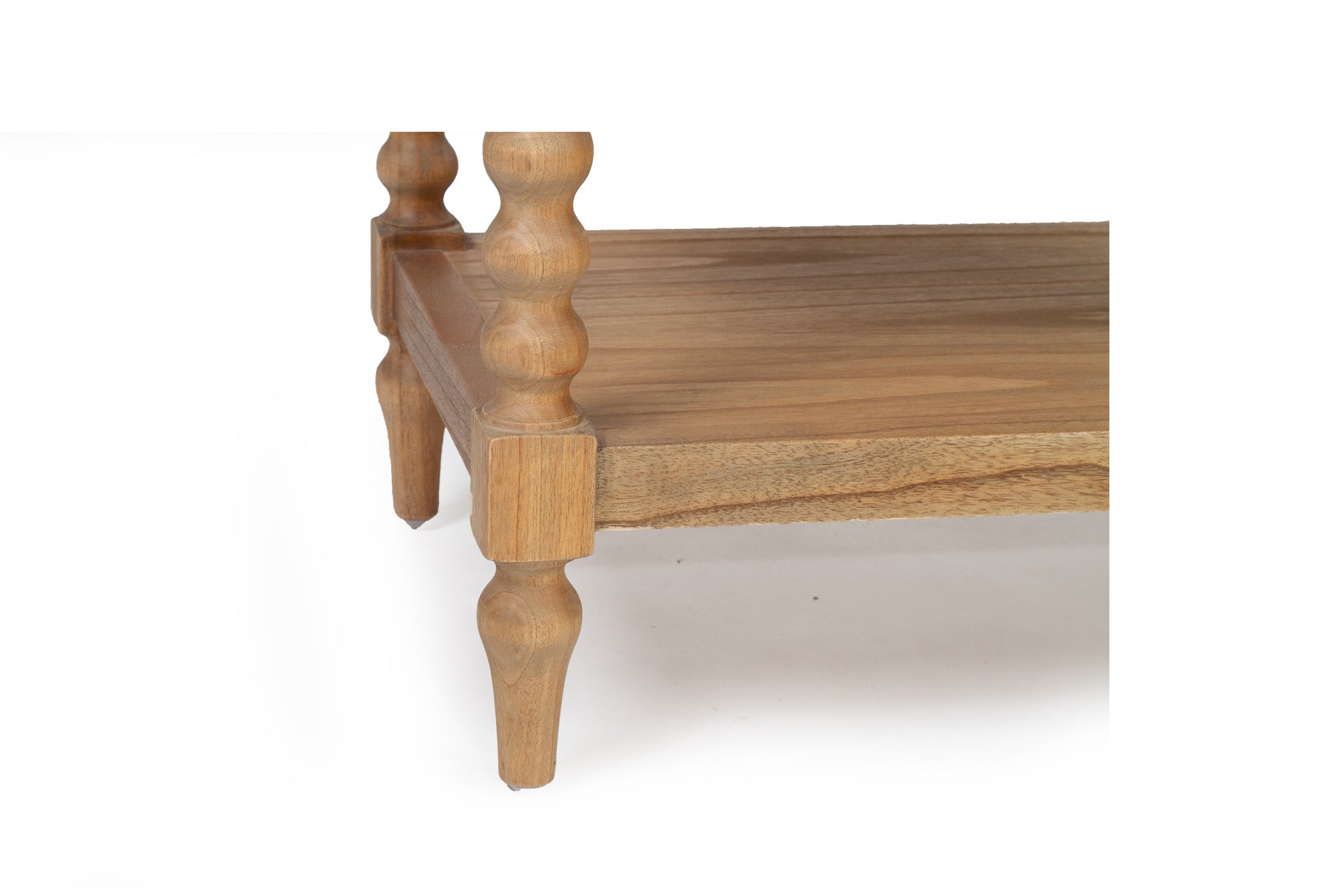 Morningside Bobbin Bedside Table – Weathered Oak