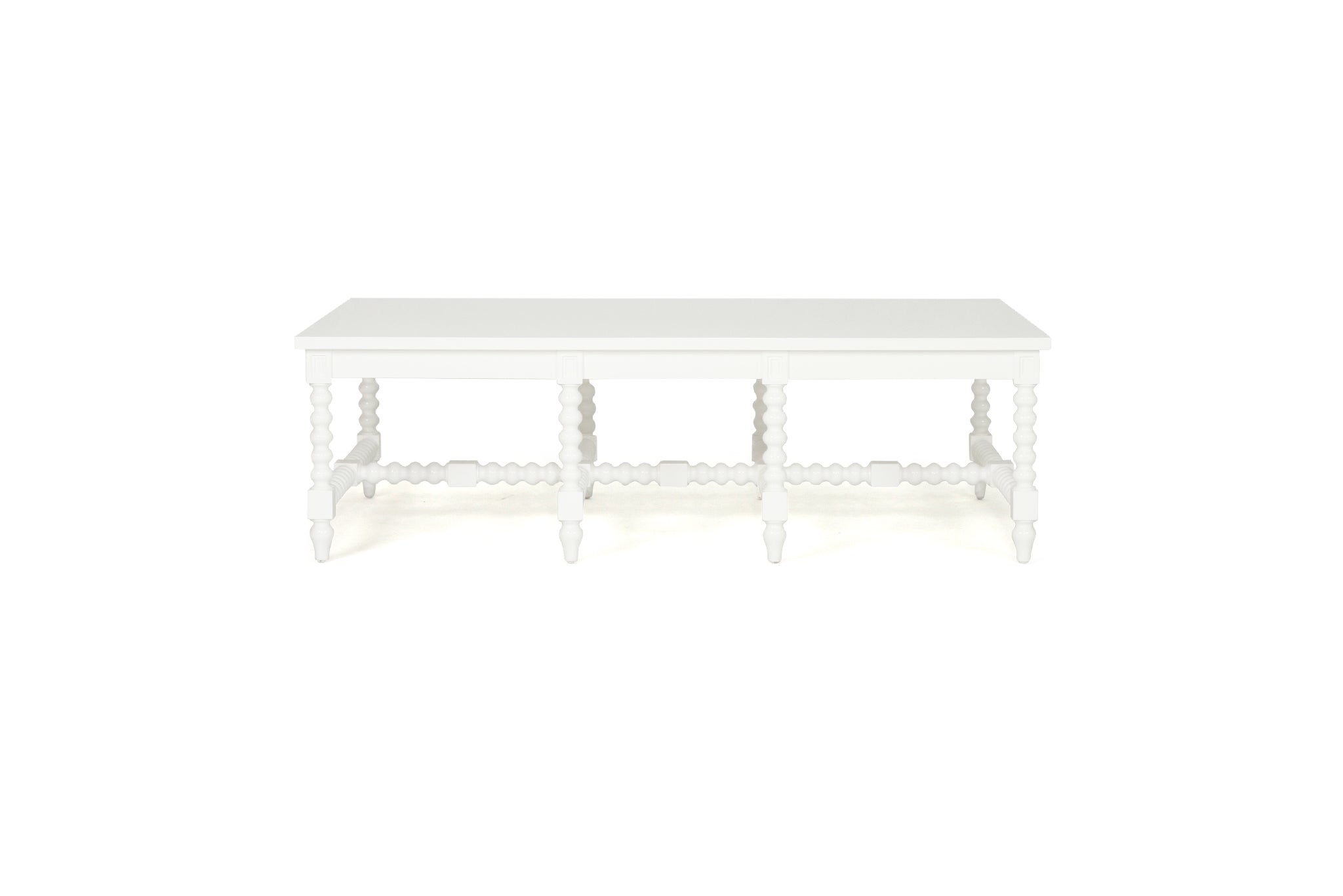 Morningside White Cedar Bobbin Coffee Table – White