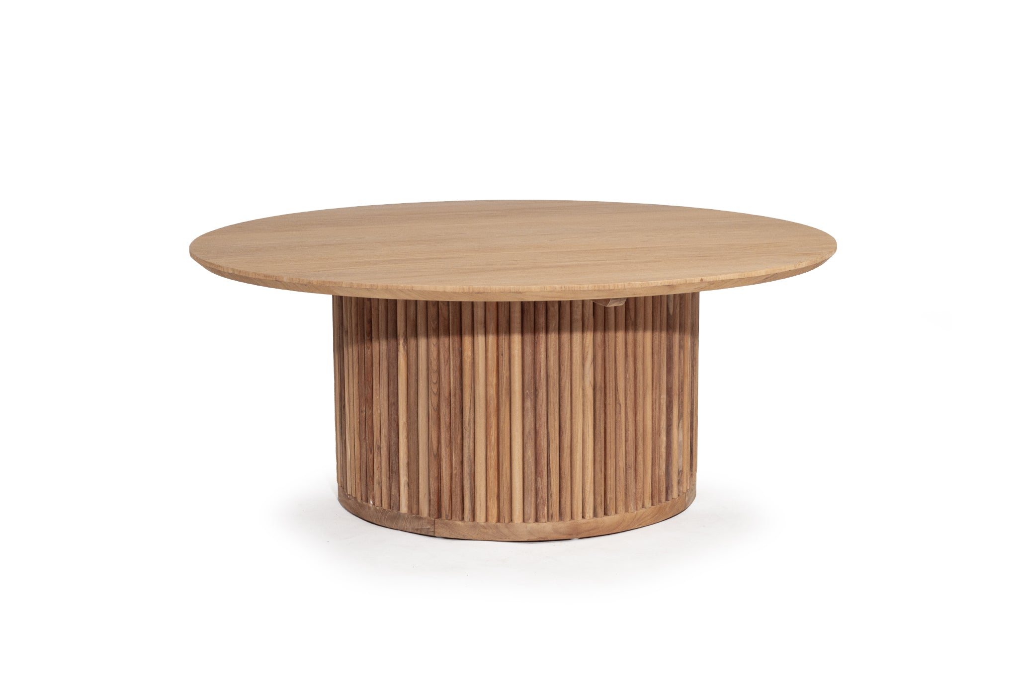 Oldbury Teak Round Coffee Table – Natural – 105cm