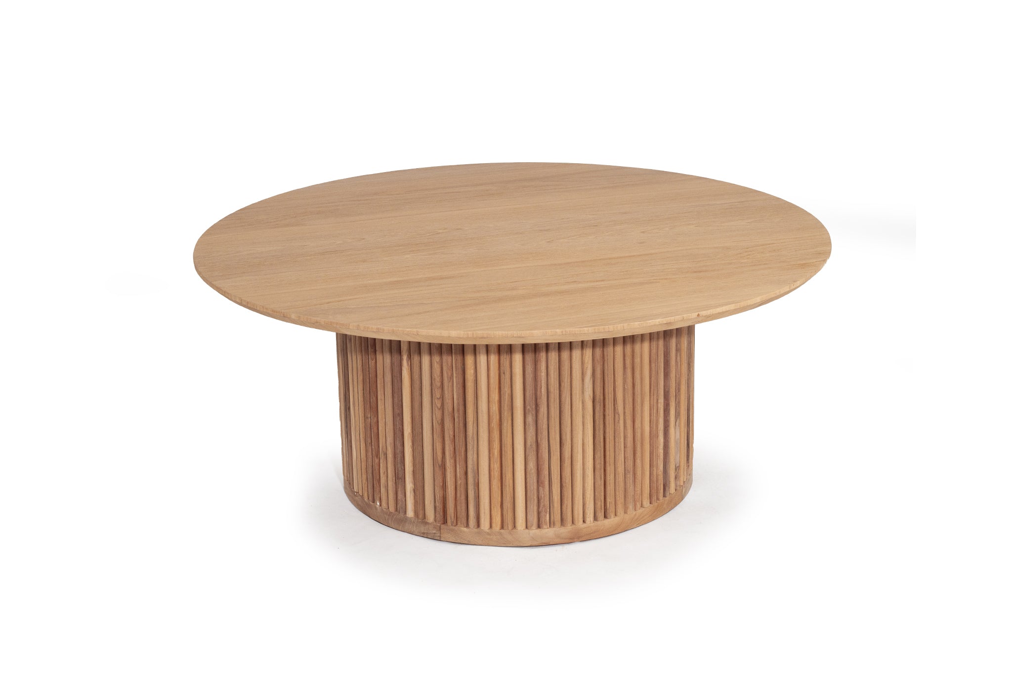 Oldbury Teak Round Coffee Table – Natural – 105cm