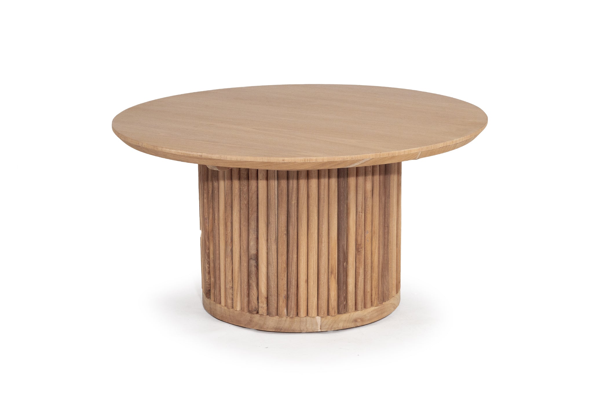 Oldbury Teak Round Coffee Table – Natural – 70cm