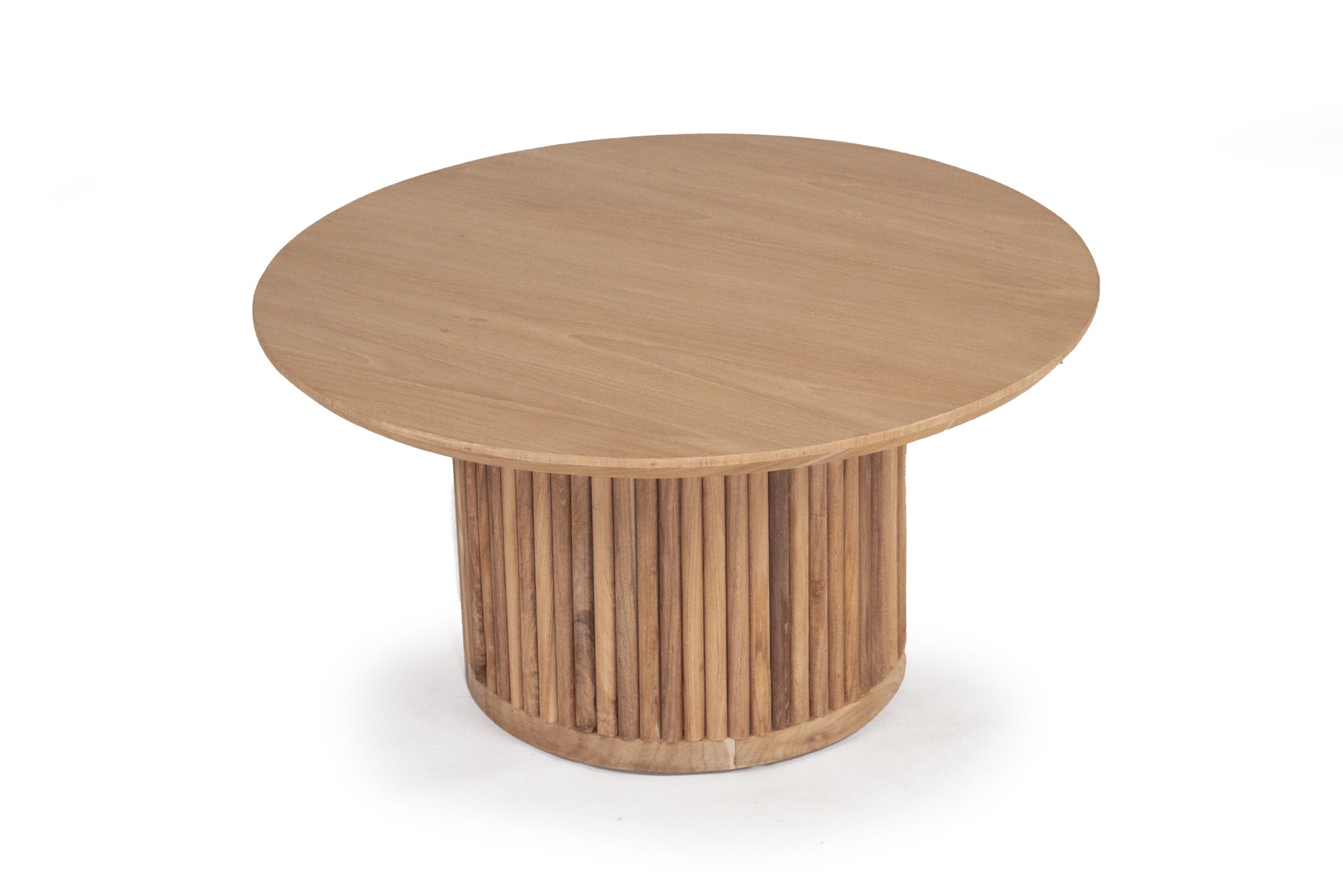 Oldbury Teak Round Coffee Table – Natural – 70cm