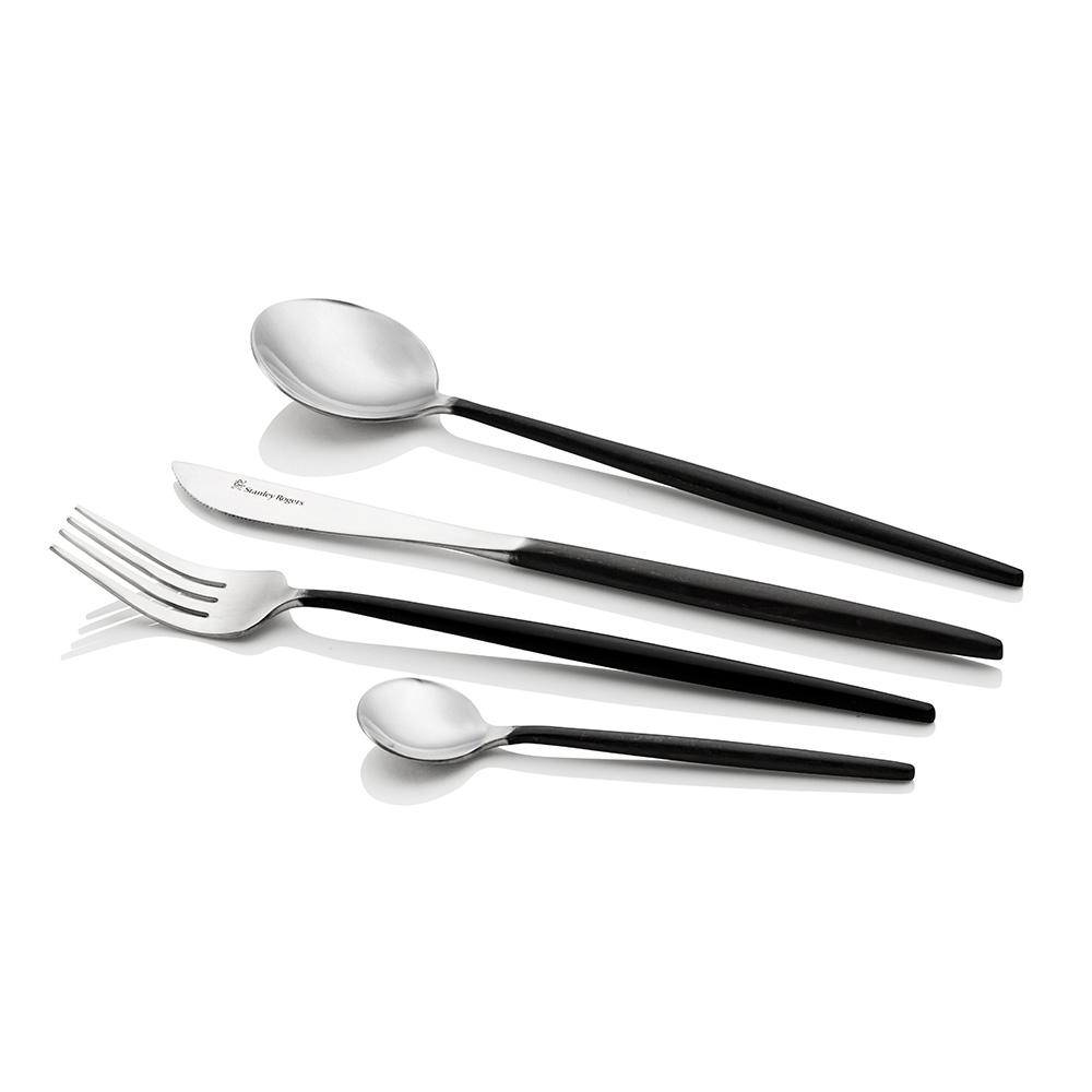 Stanley Rogers Piper Black 16 Piece Cutlery Set