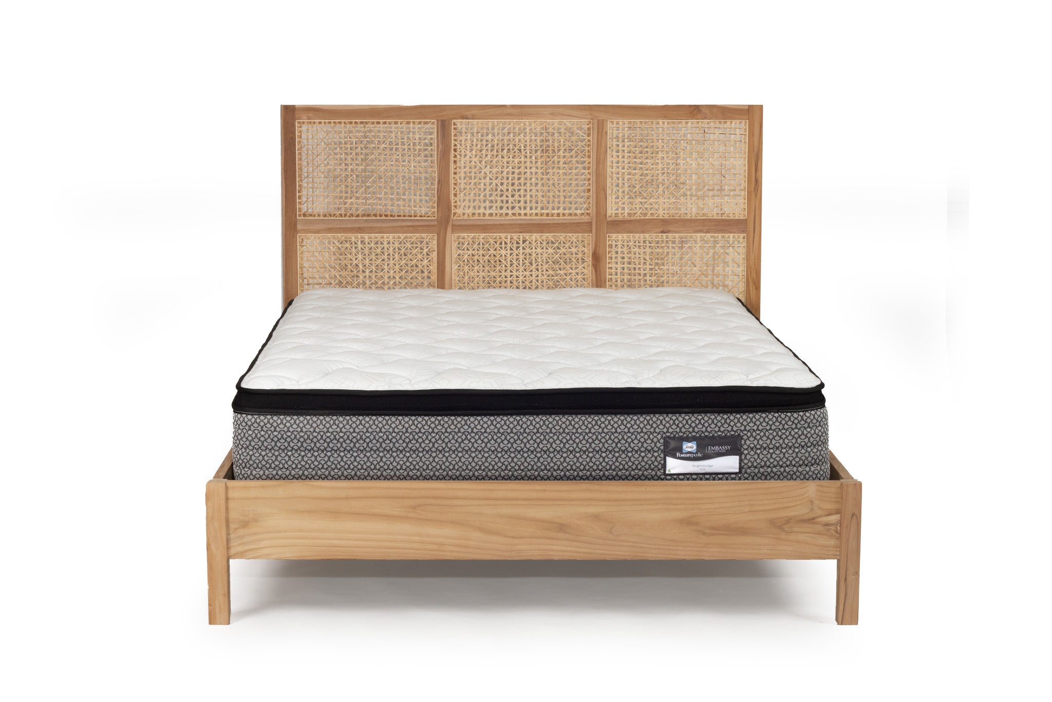 Piper Teak & Rattan Bed – King Size