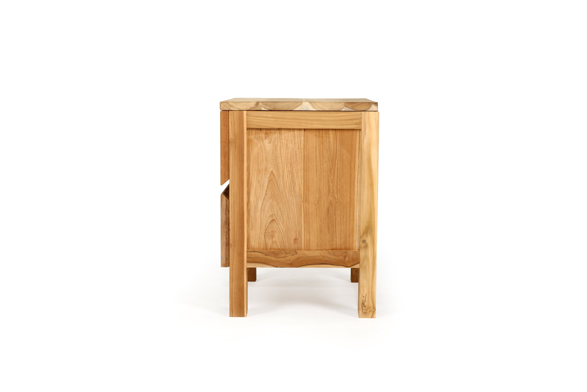 Piper Teak & Rattan Bedside Table