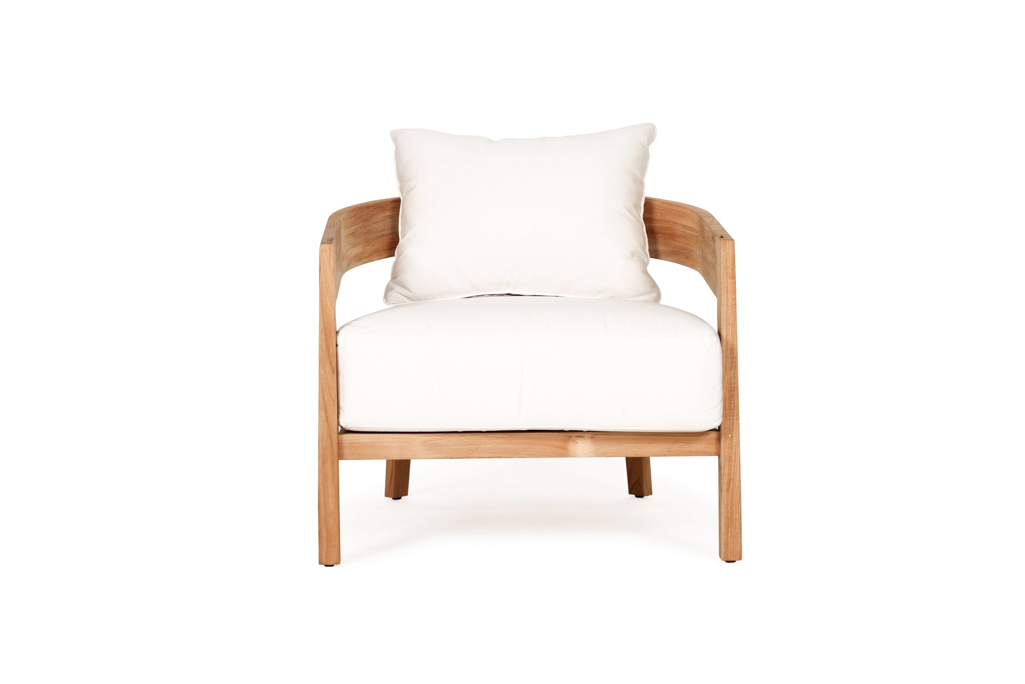 Queenscliff Teak Outdoor Sofa – 1 Seater – White