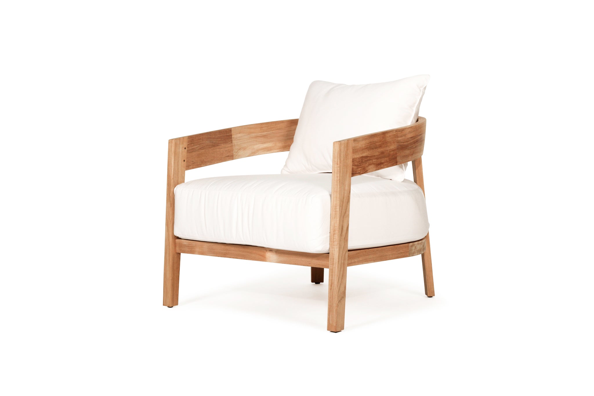 Queenscliff Teak Outdoor Sofa – 1 Seater – White