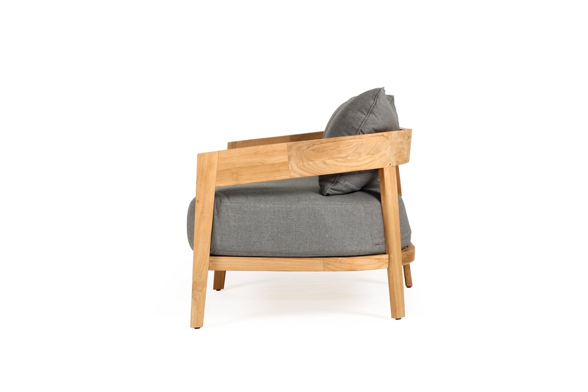 Queenscliff Teak Outdoor Sofa – 2 Seater – Cast Slate