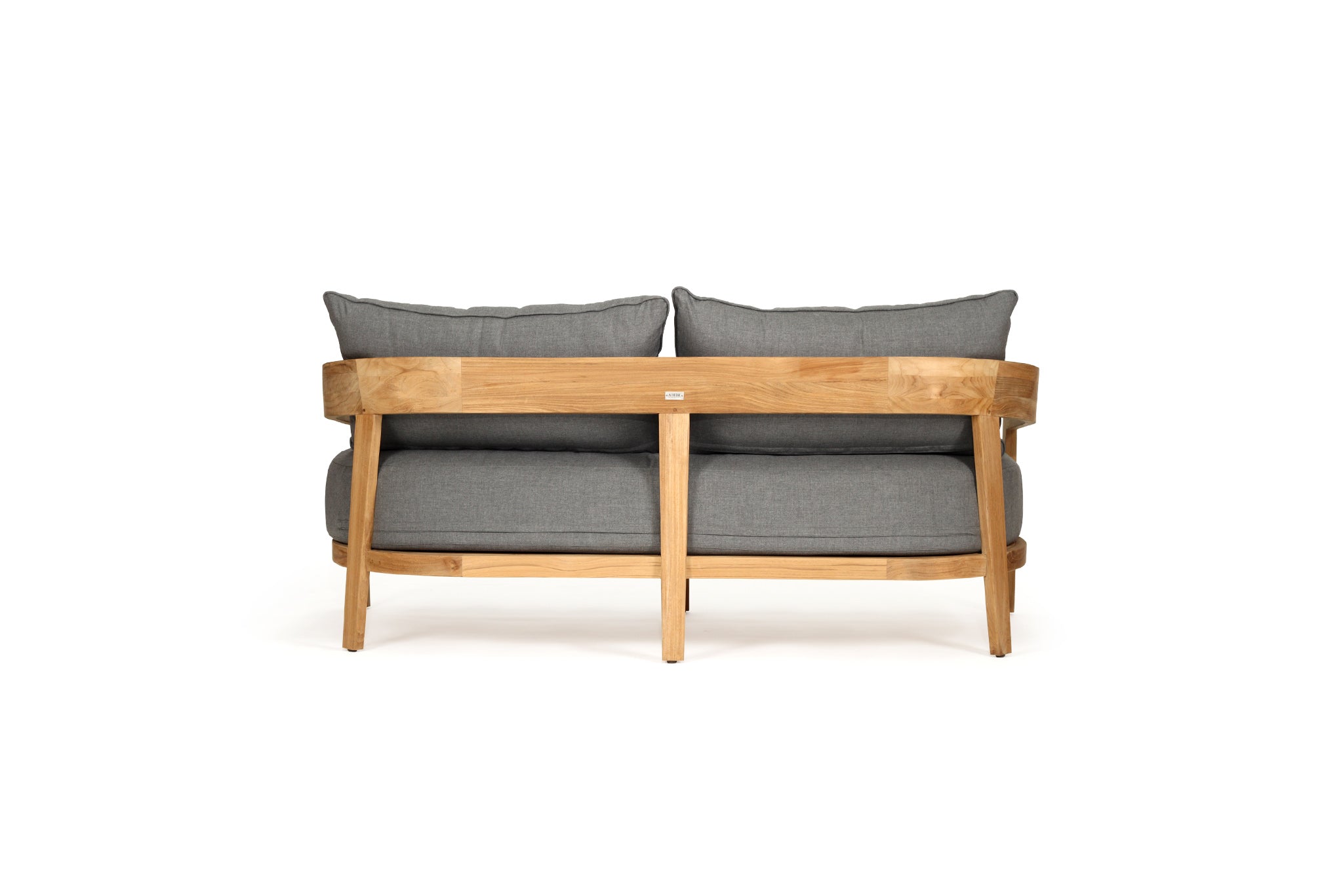 Queenscliff Teak Outdoor Sofa – 2 Seater – Cast Slate