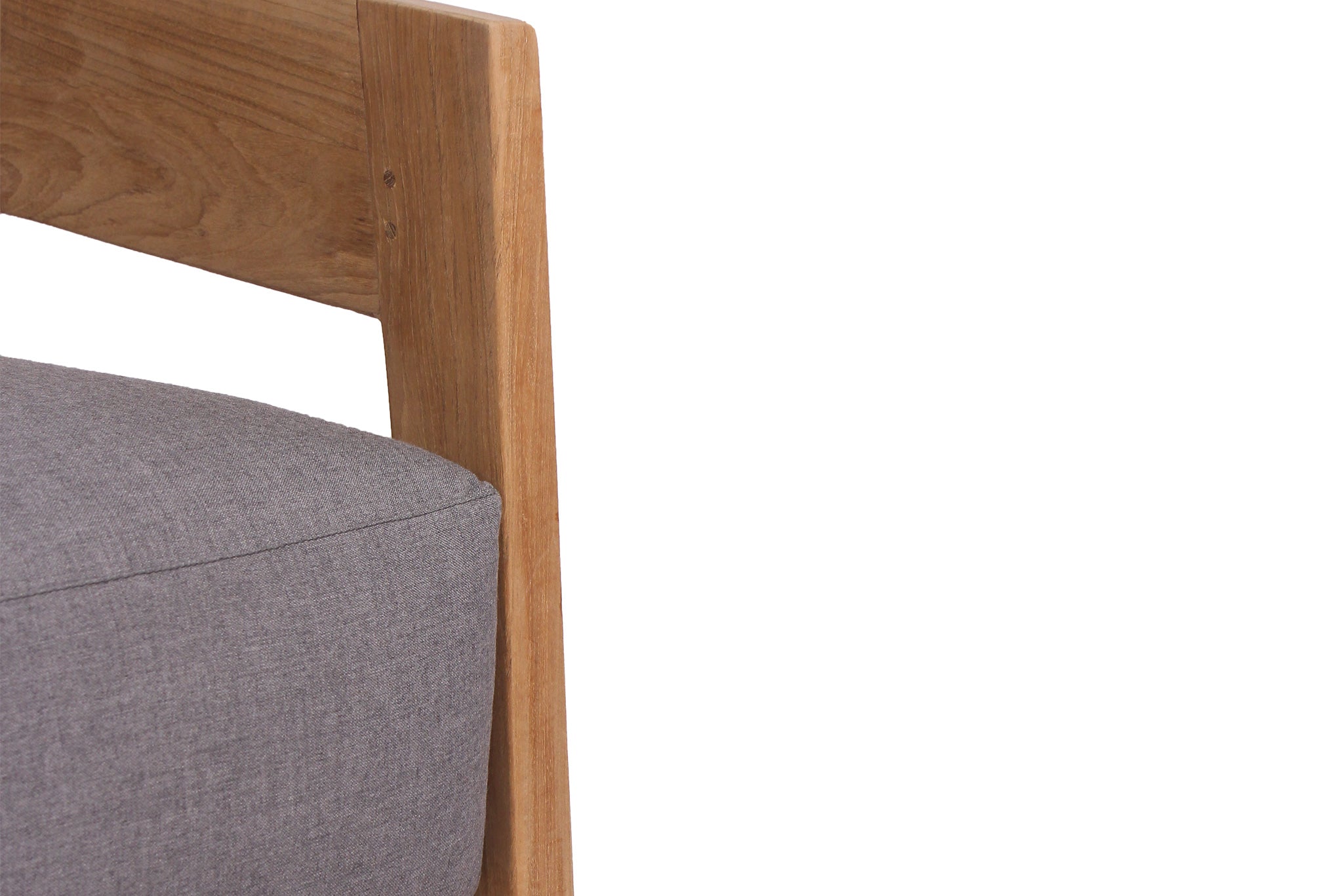Queenscliff Teak Outdoor Sofa – 3 Seater – Cast Slate