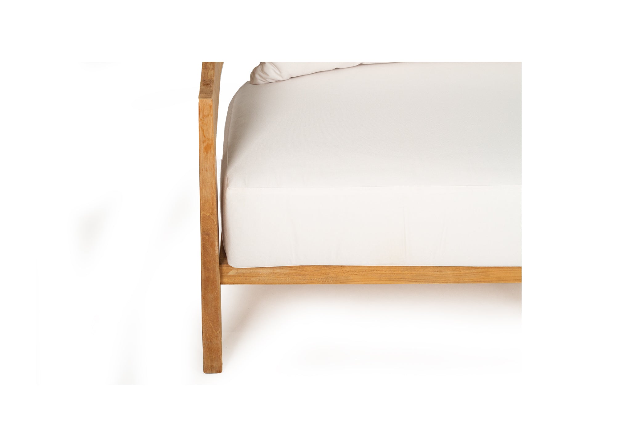 Queenscliff Teak Outdoor Sofa – 3 Seater – White