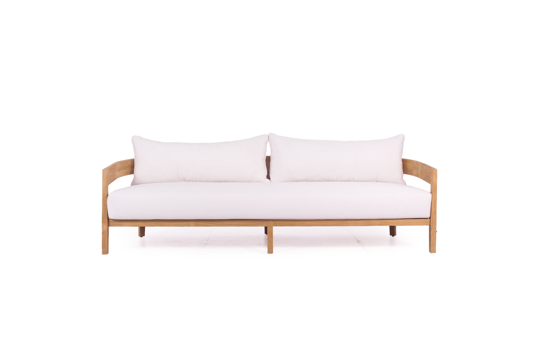 Queenscliff Teak Outdoor Sofa – 3 Seater – White