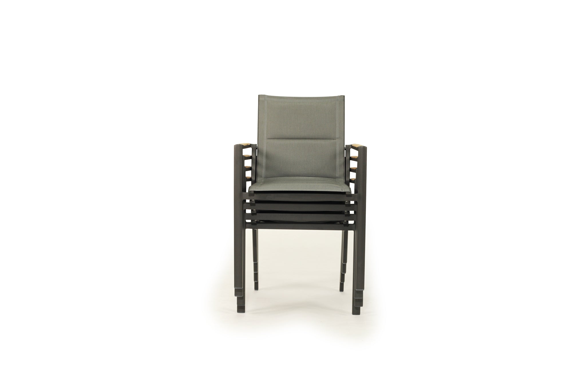 Randy Stackable Outdoor Dining Chair - Black - Set of 4