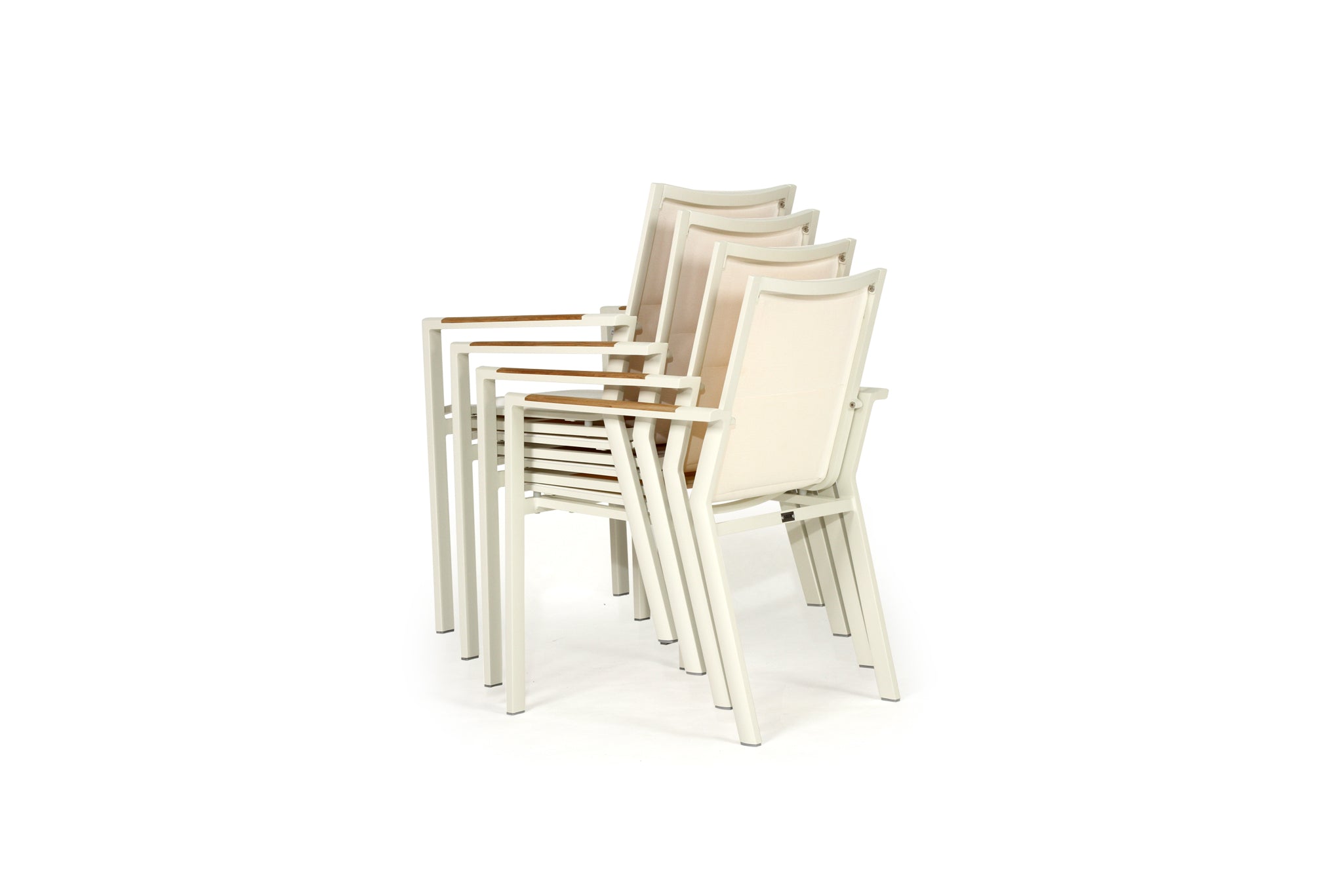 Randy Stackable Outdoor Dining Chair - White - Set of 4