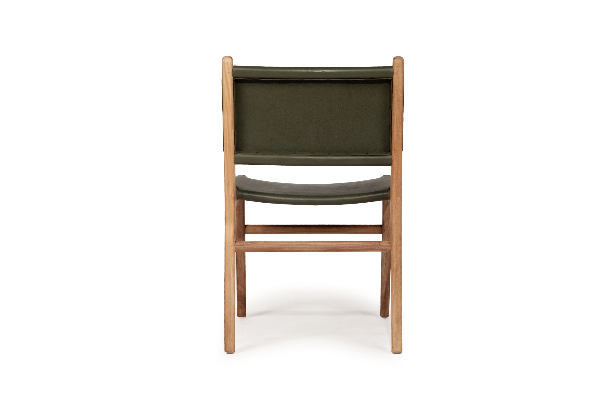 South Bank Leather Side Chair – Olive