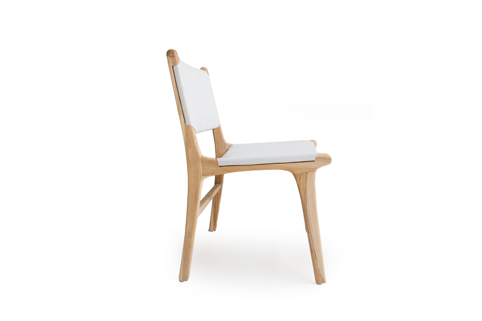 South Bank Leather Side Chair – White