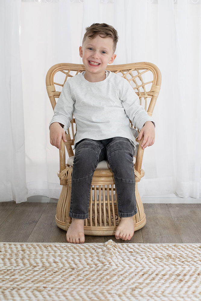 Throne Rattan Kids Chair