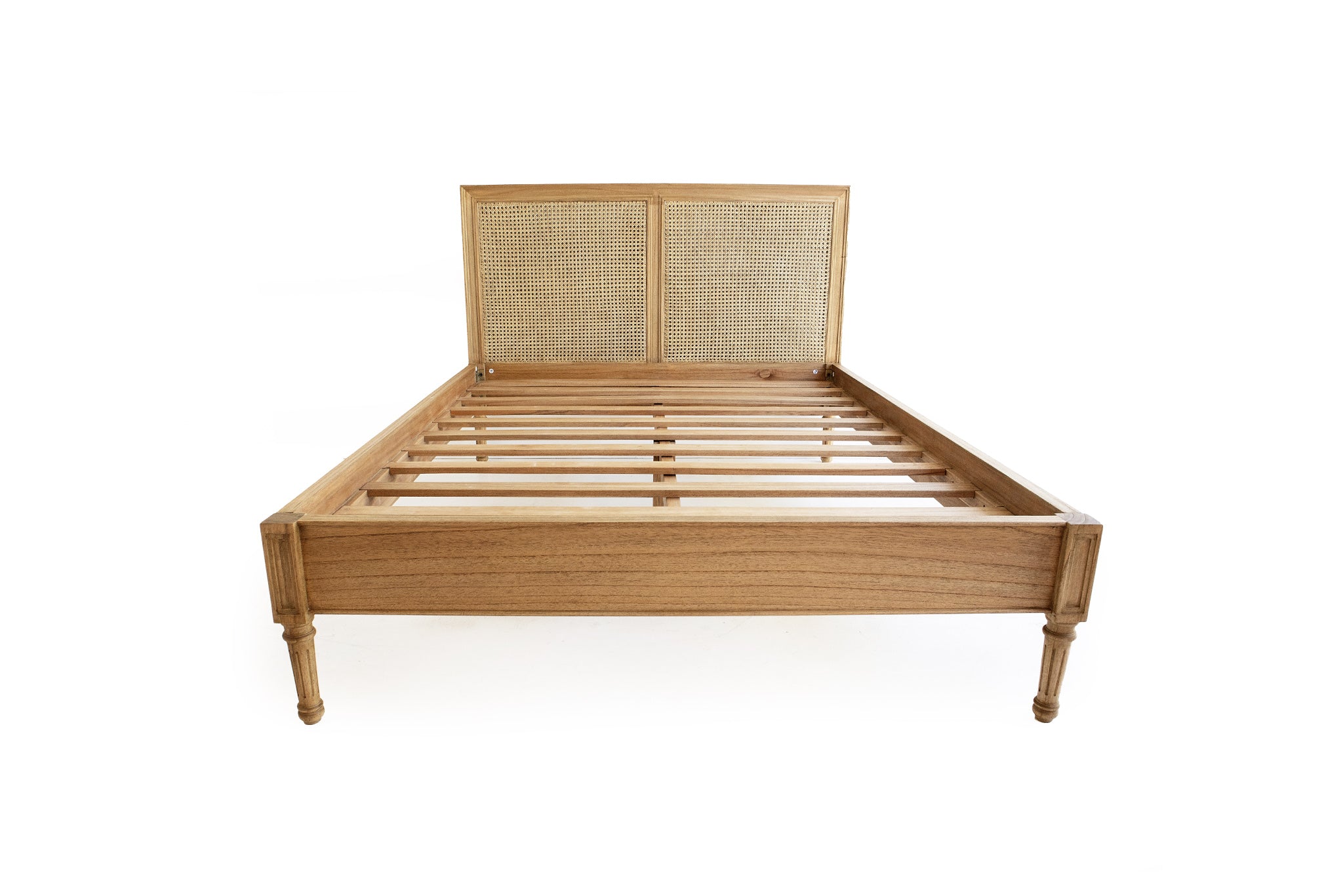 Vaucluse Cane Bed – Double Size – Low End – Weathered Oak