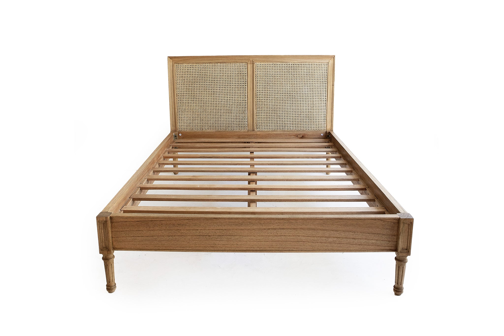 Vaucluse Cane Bed – Double Size – Low End – Weathered Oak