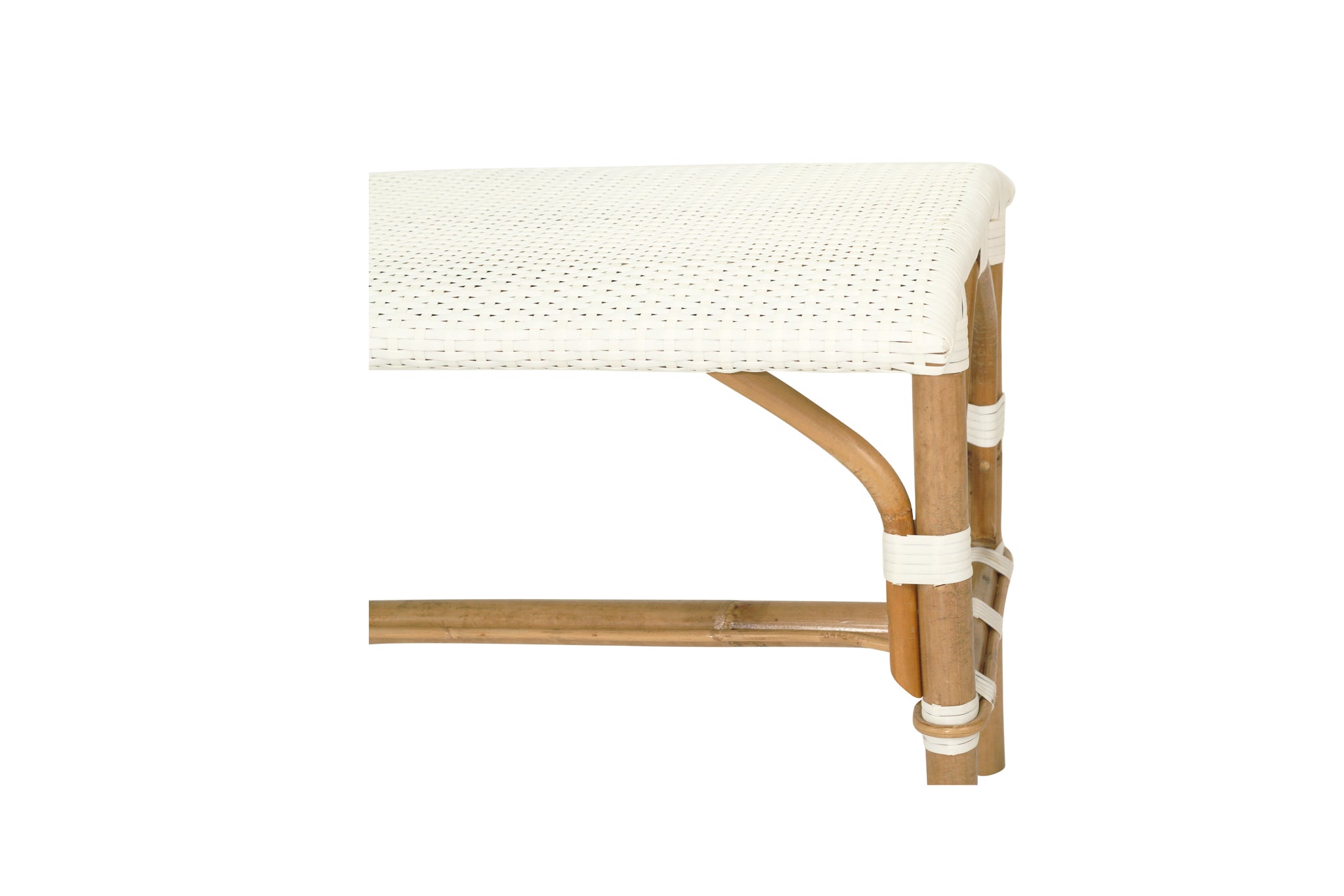 Williamstown Rattan Backless Bench – White