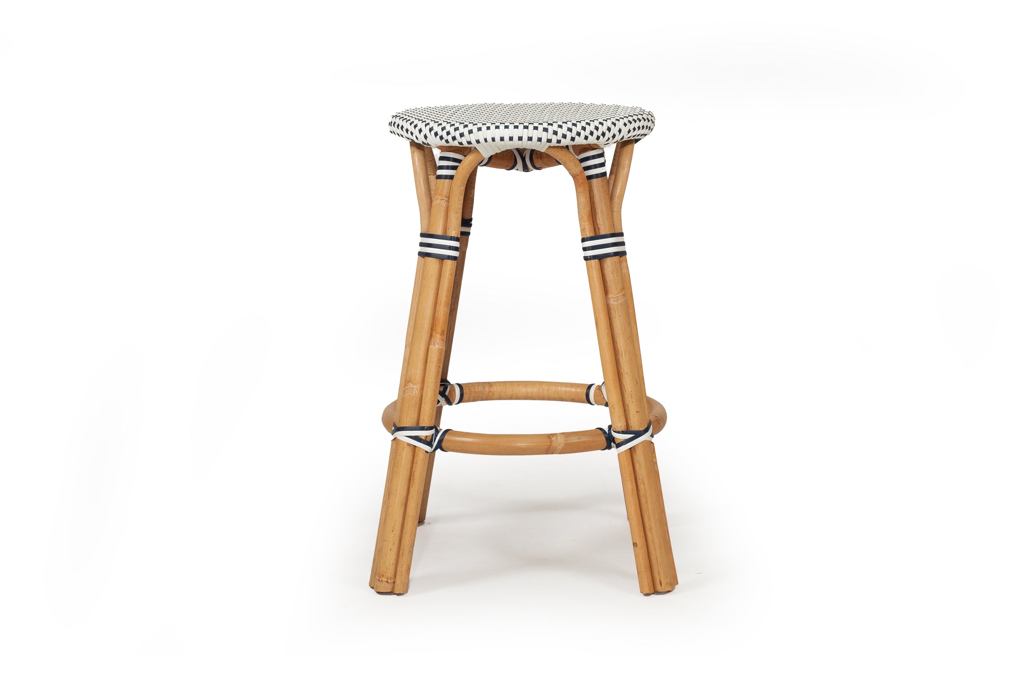 Williamstown Rattan Backless Counter Stool – Navy
