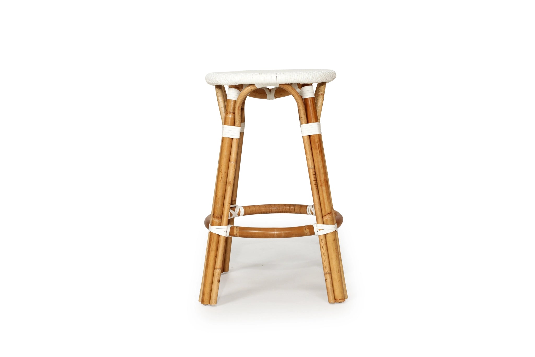 Williamstown Rattan Backless Counter Stool – White