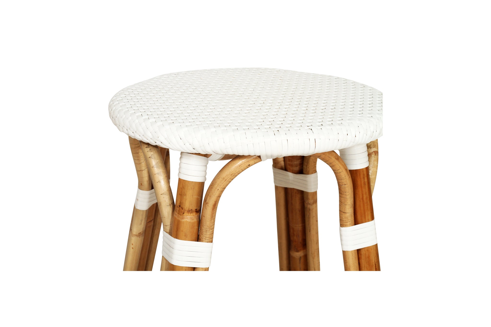 Williamstown Rattan Backless Counter Stool – White
