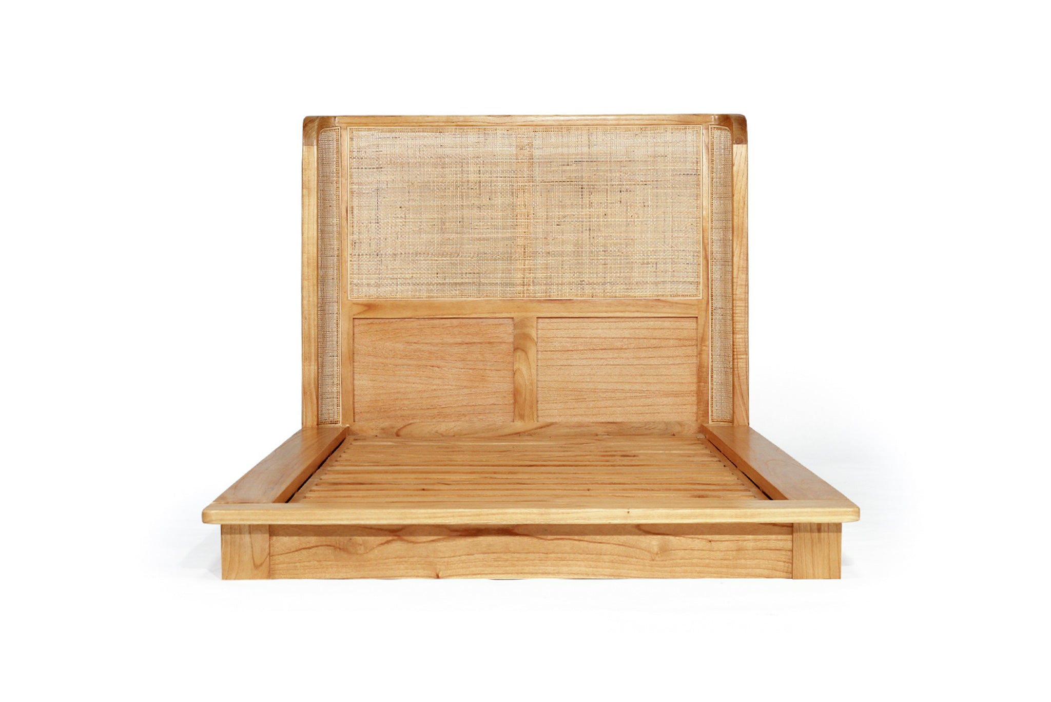 Yasawa White Cedar & Rattan Bed – King Single Size