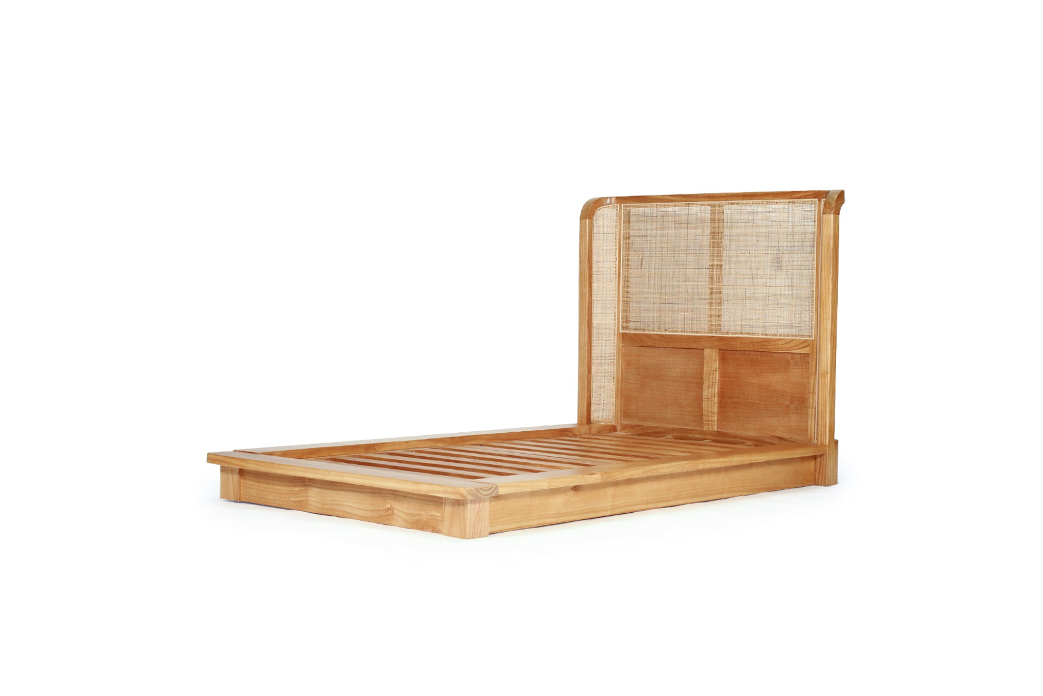 Yasawa White Cedar & Rattan Bed – King Single Size