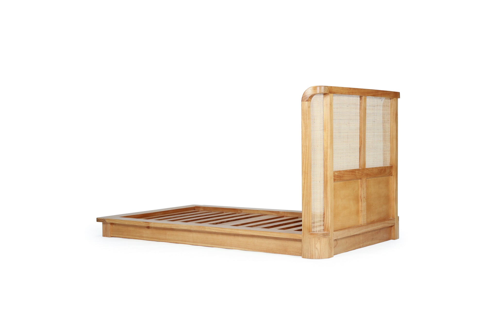 Yasawa White Cedar & Rattan Bed – King Single Size