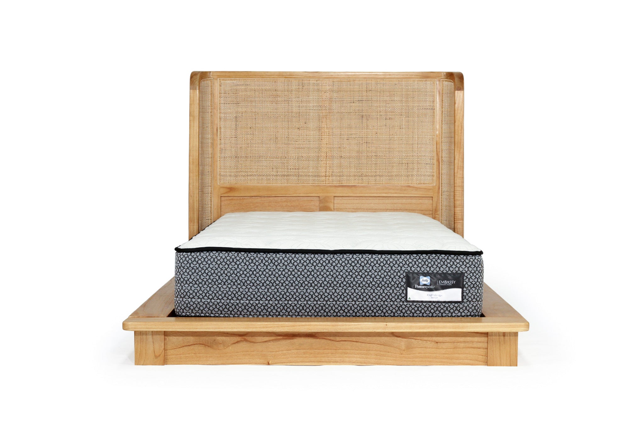 Yasawa White Cedar & Rattan Bed – King Single Size