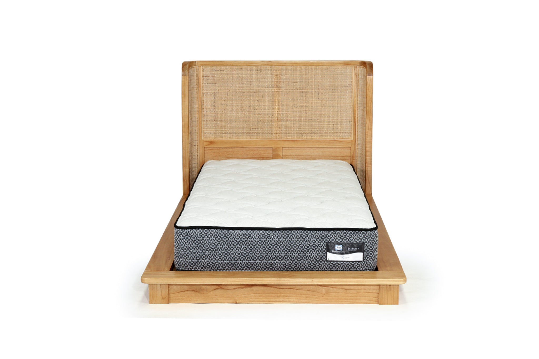 Yasawa White Cedar & Rattan Bed – Single Size