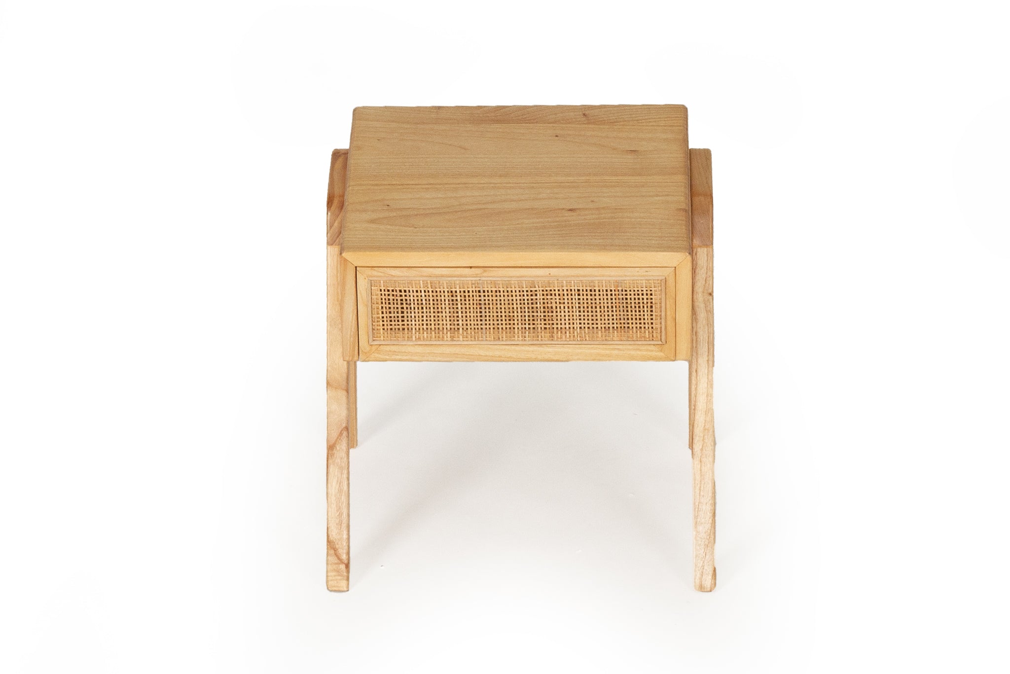 Yasawa White Cedar & Rattan Bedside Table