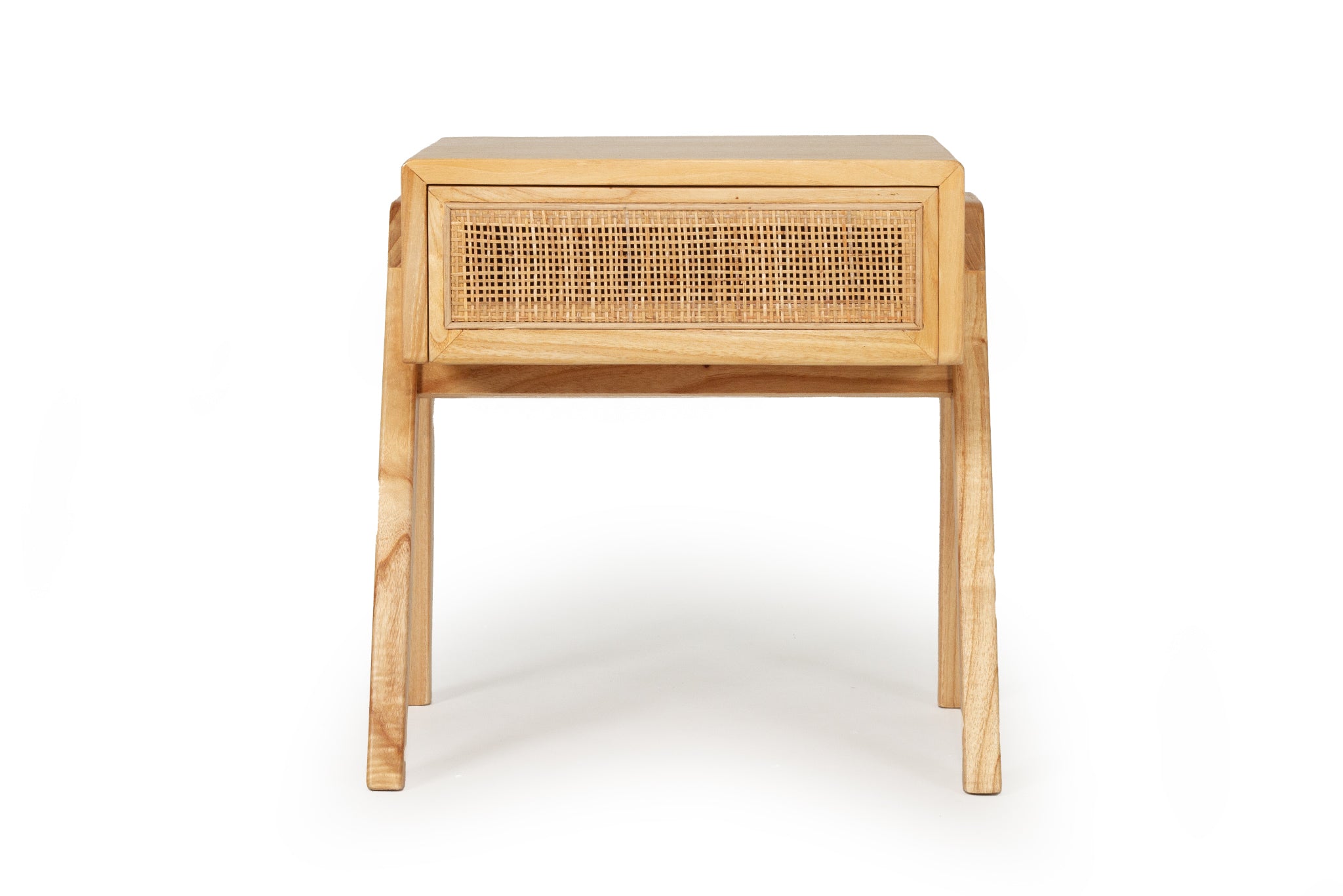 Yasawa White Cedar & Rattan Bedside Table