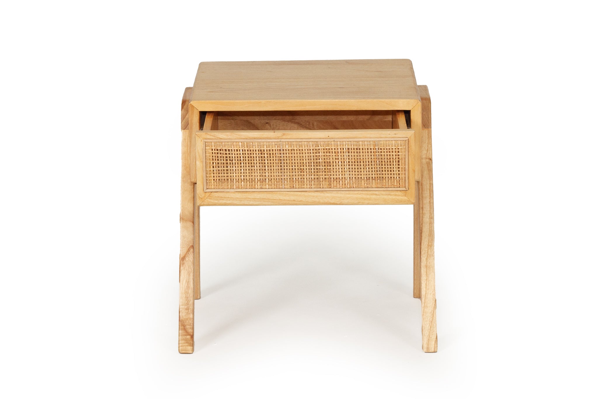 Yasawa White Cedar & Rattan Bedside Table