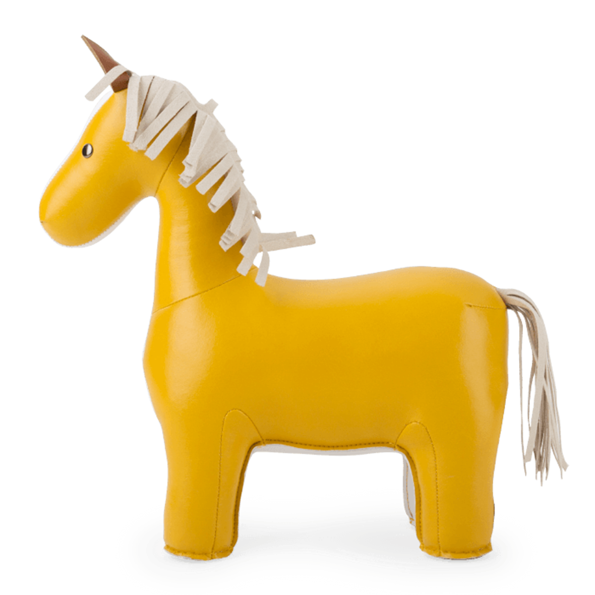Zuny Bookend Classic Horse Ochre Yellow