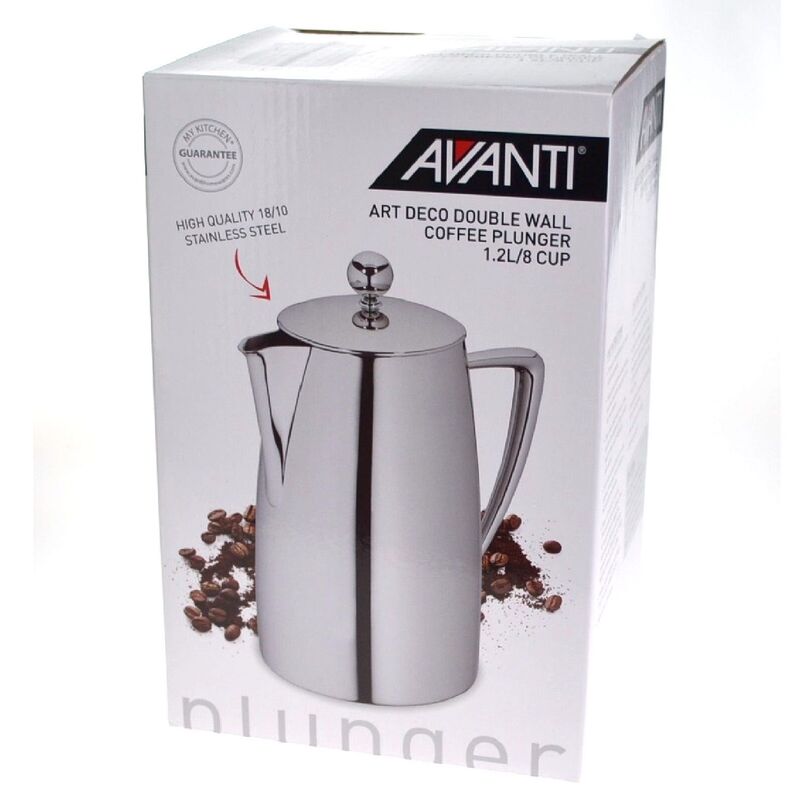 Avanti Art Deco Twin Wall Coffee Plunger 1.2L / 8 Cup