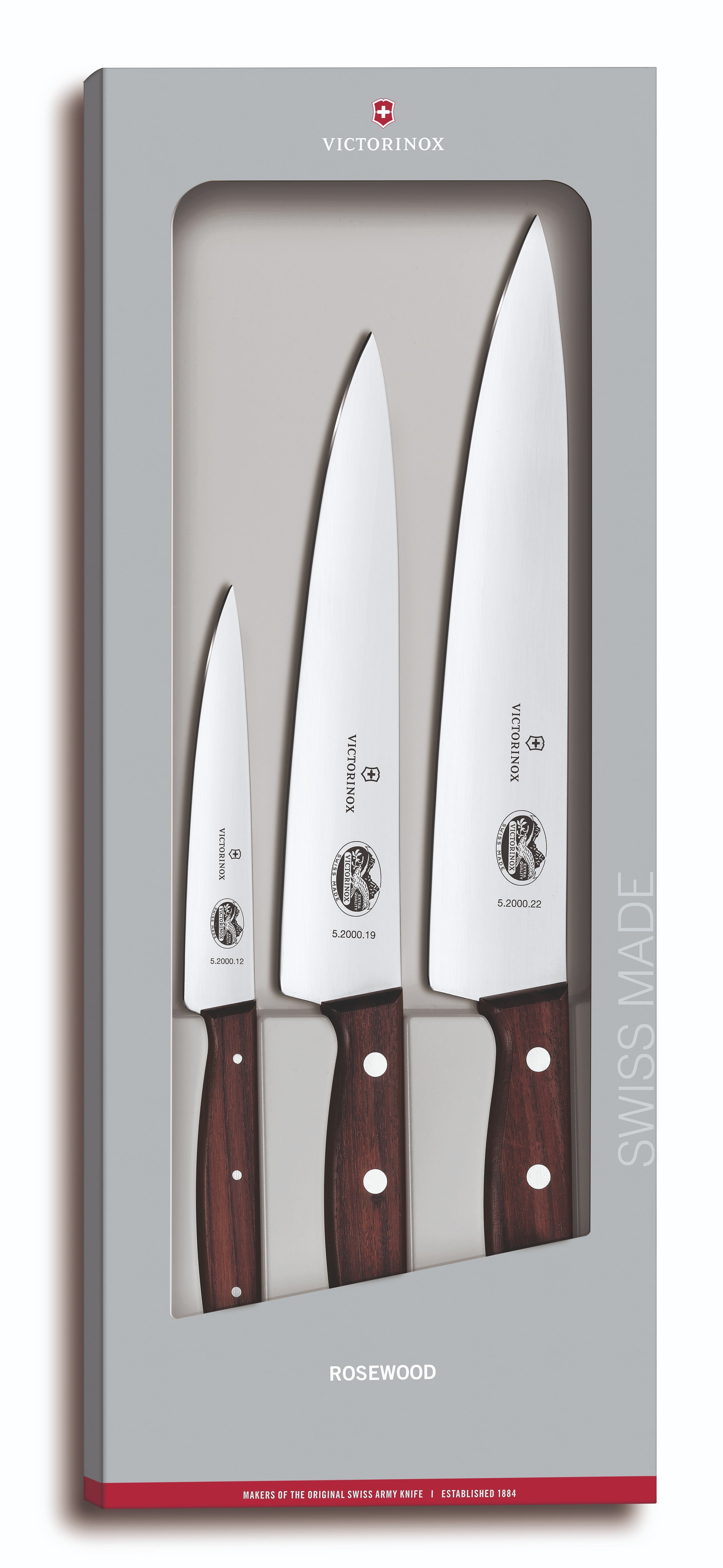 Victorinox Kitchen Carving Rosewood Knife 3 Pieces Set