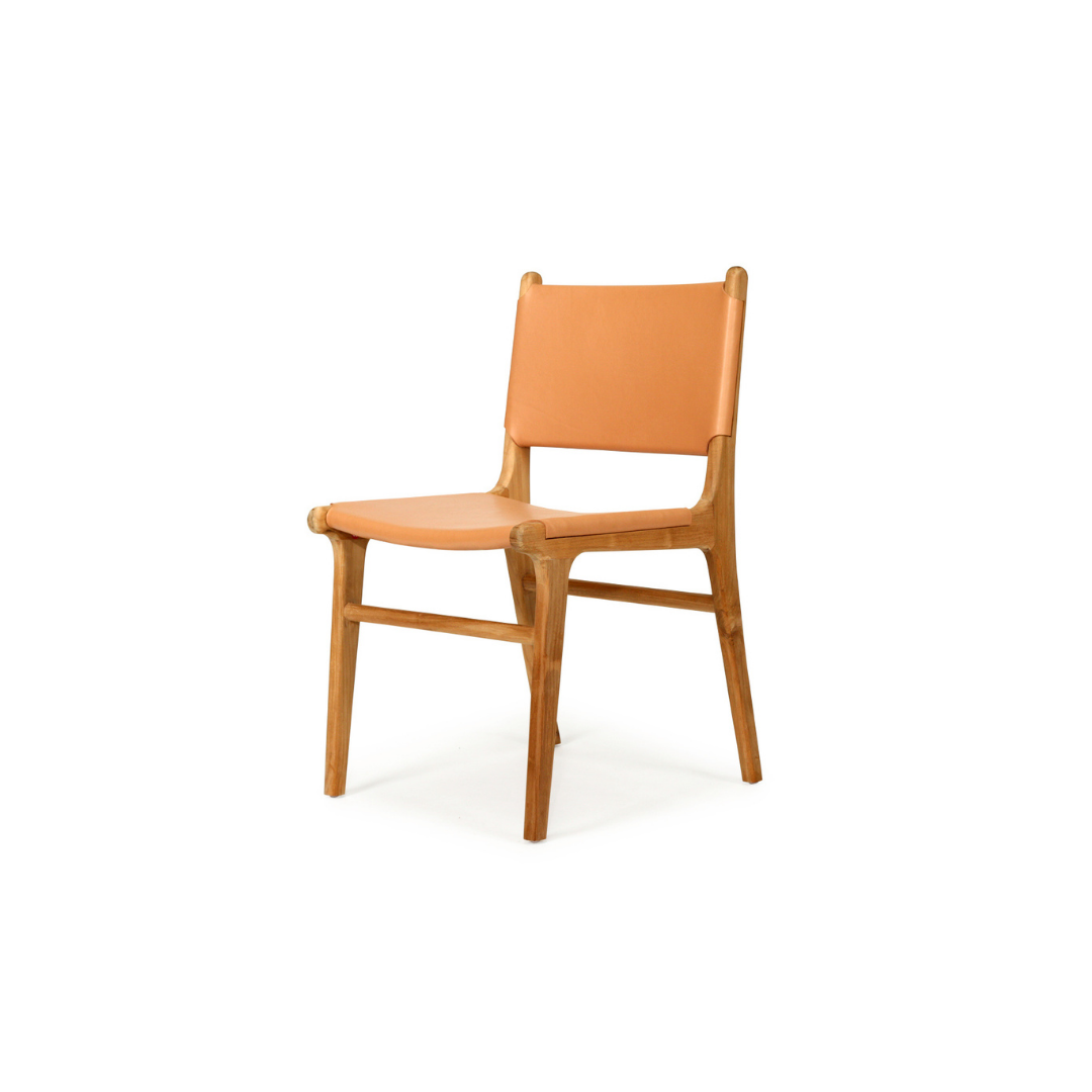 South Bank Leather Side Chair – Natural