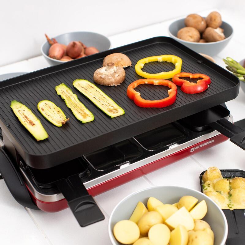Swissmar 8 Person Valais Raclette-Electric Party Grill Perfect for Tepinyaki ,Raclette,& BBQ - Bronx Homewares